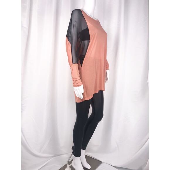 Blue Life Peach & Black Chiffon Eclipse Blouse SzS - Picture 2 of 16